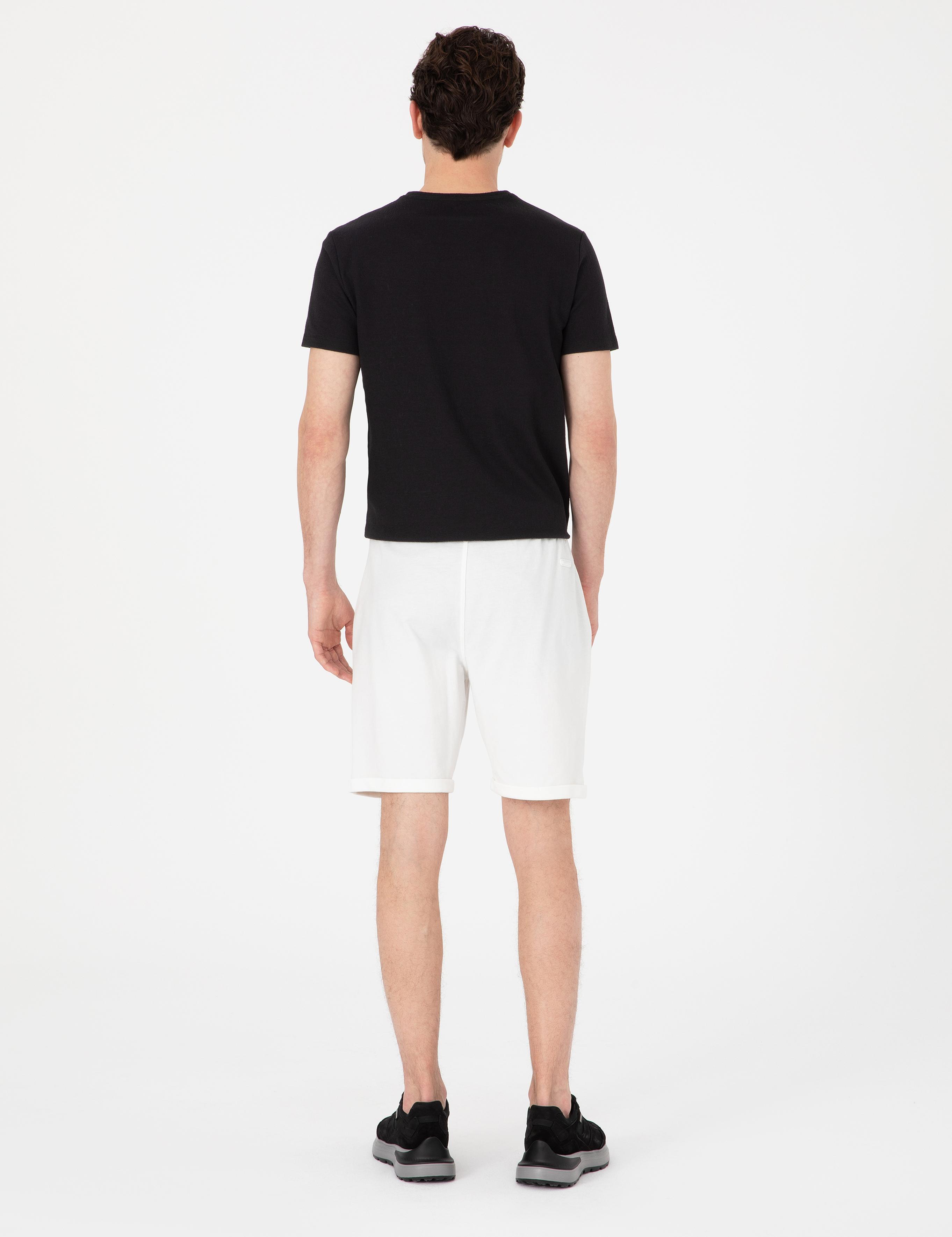 Ekru Regular Fit Örme Şort