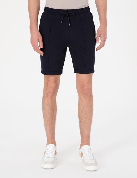 Lacivert Regular Fit Örme Şort - 50310567011