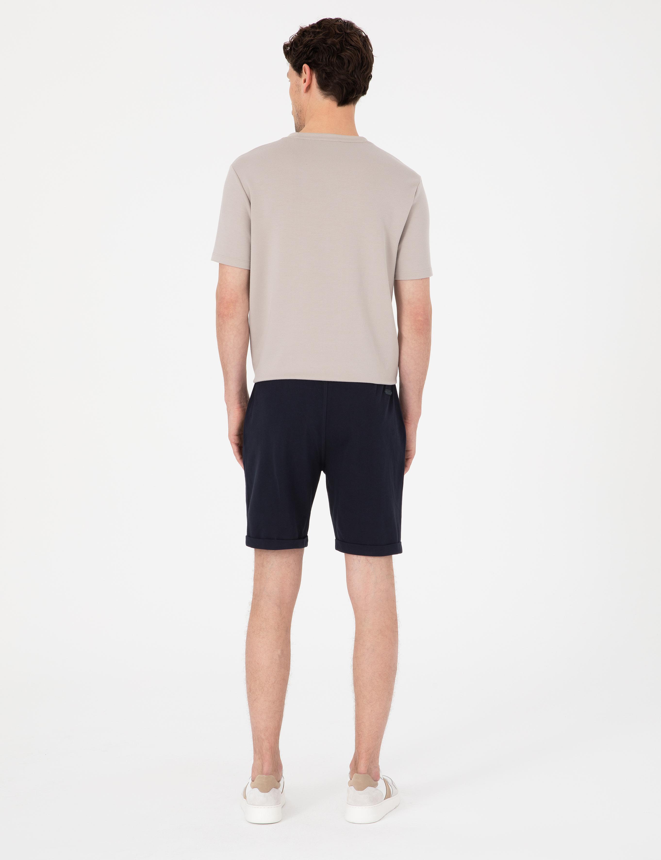 Lacivert Regular Fit Örme Şort