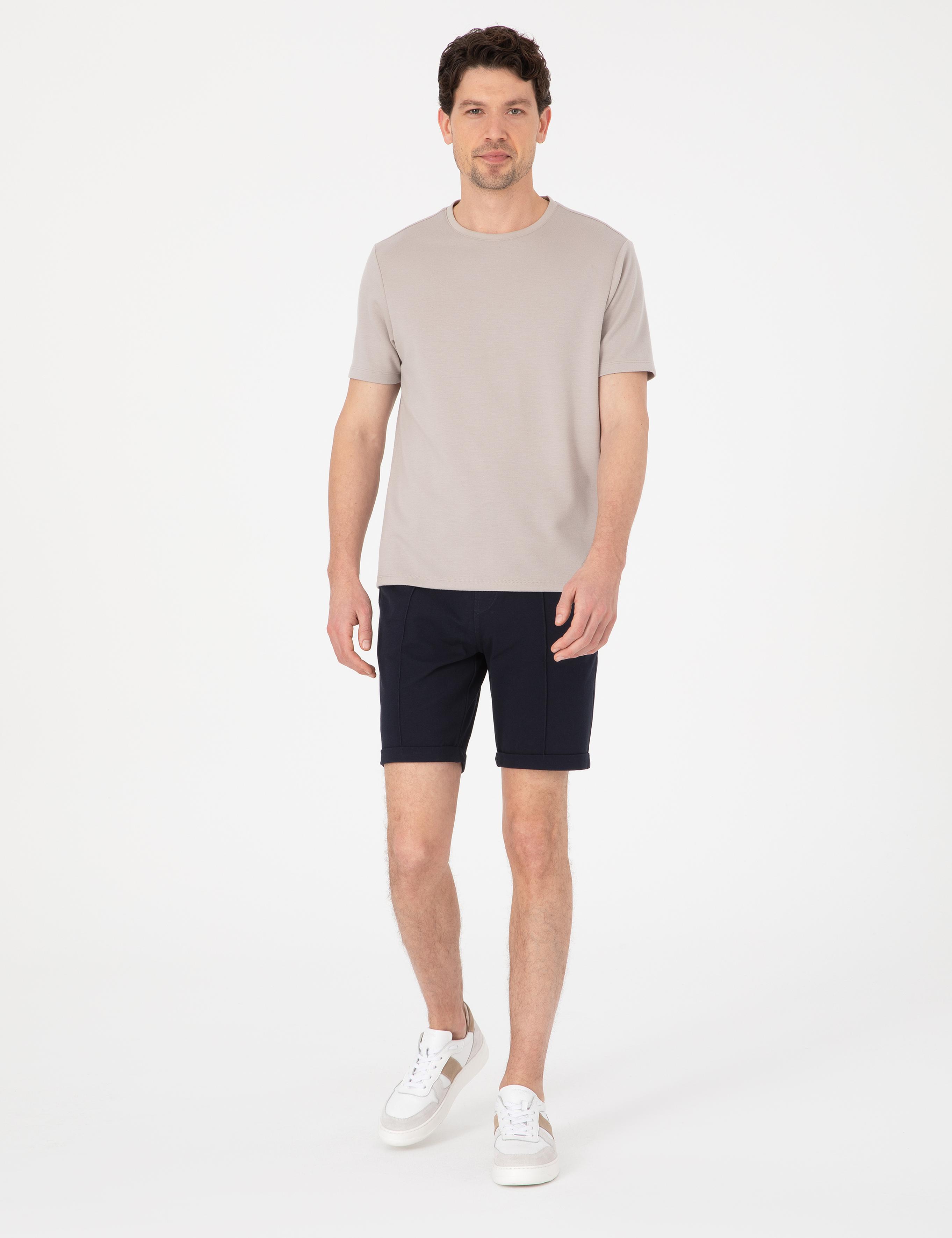 Lacivert Regular Fit Örme Şort