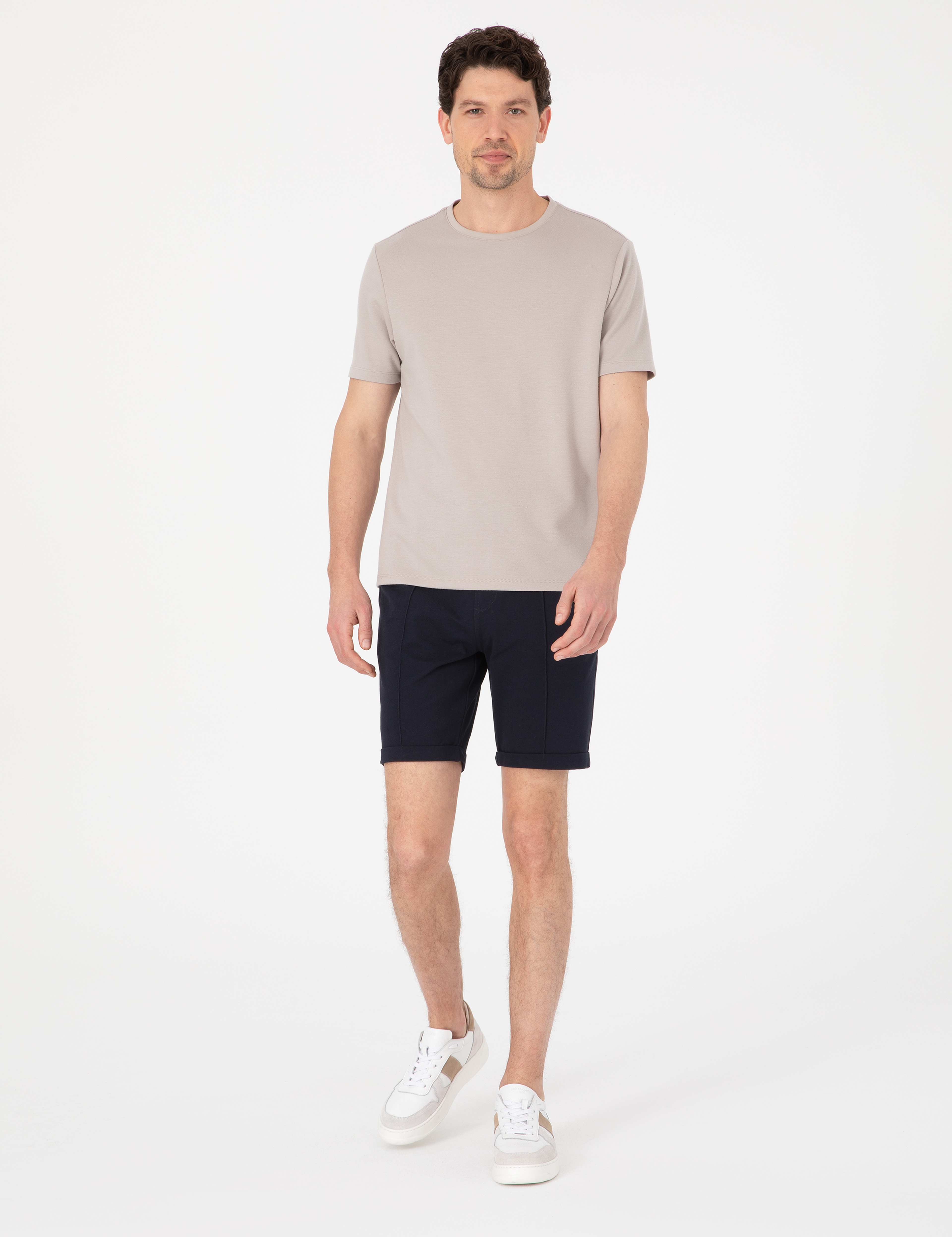 Lacivert Regular Fit Örme Şort - Image 1