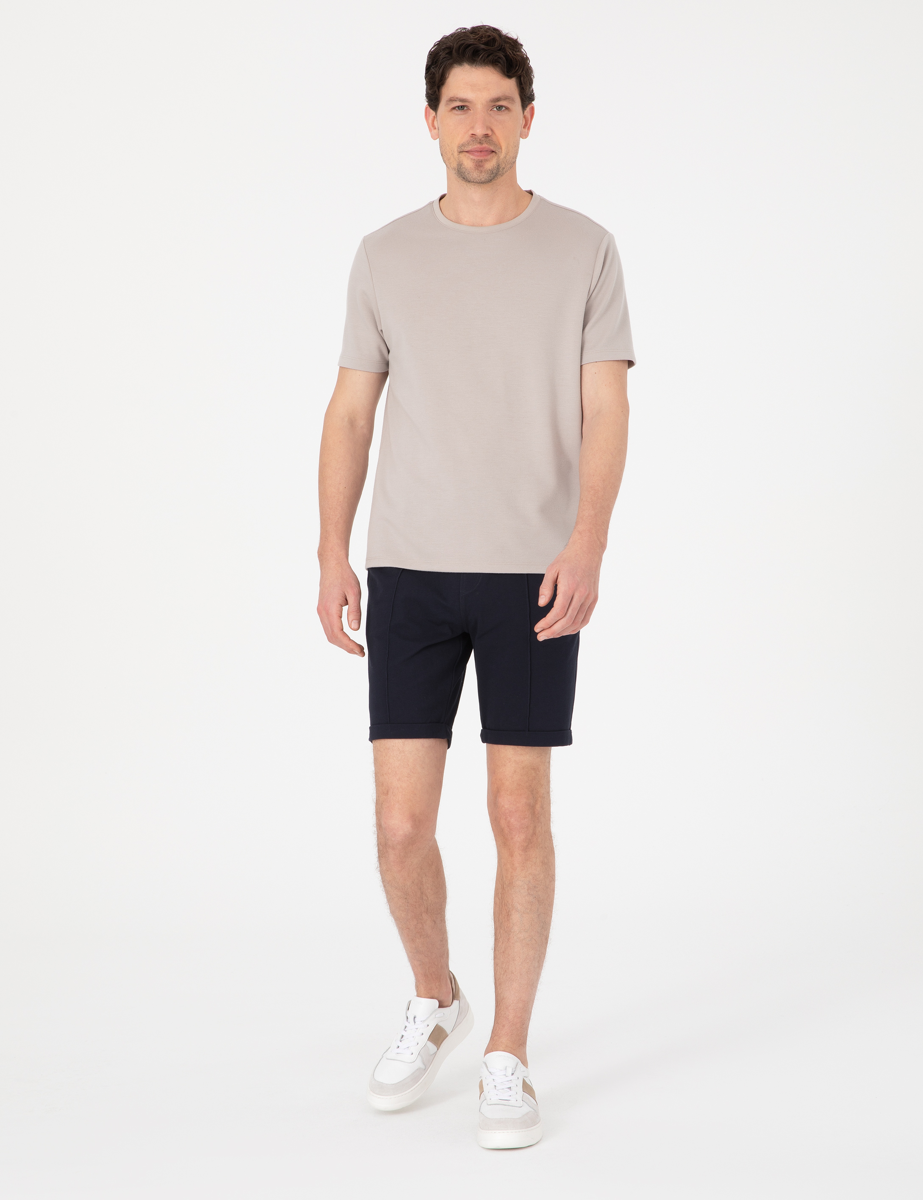 Lacivert Regular Fit Örme Şort