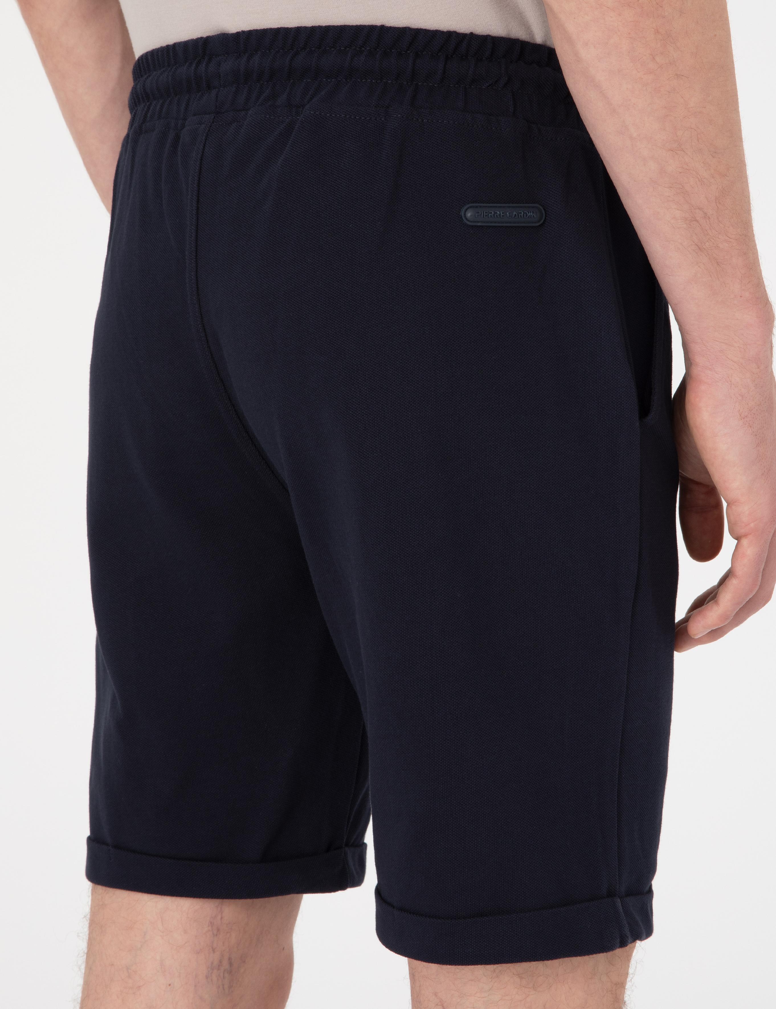 Lacivert Regular Fit Örme Şort