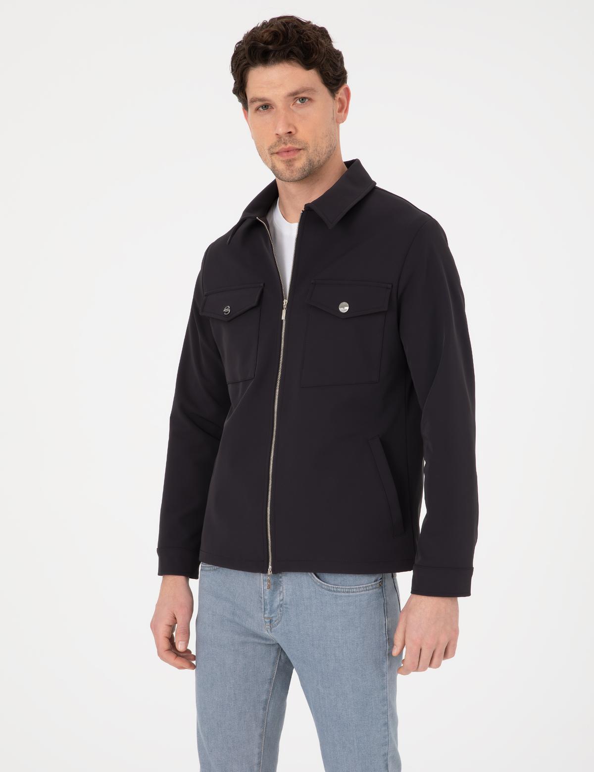 Siyah Regular Fit Ceket