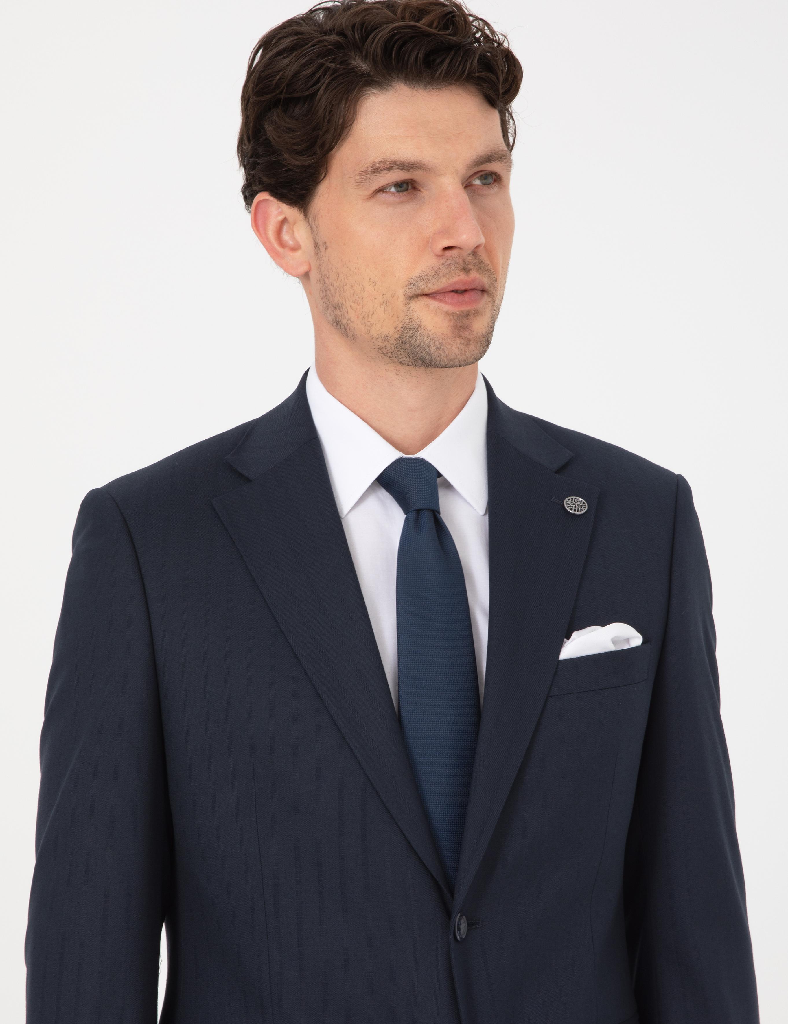 Lacivert Slim Fit Takım Elbise