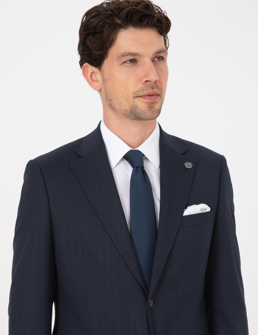 Lacivert Slim Fit Takım Elbise