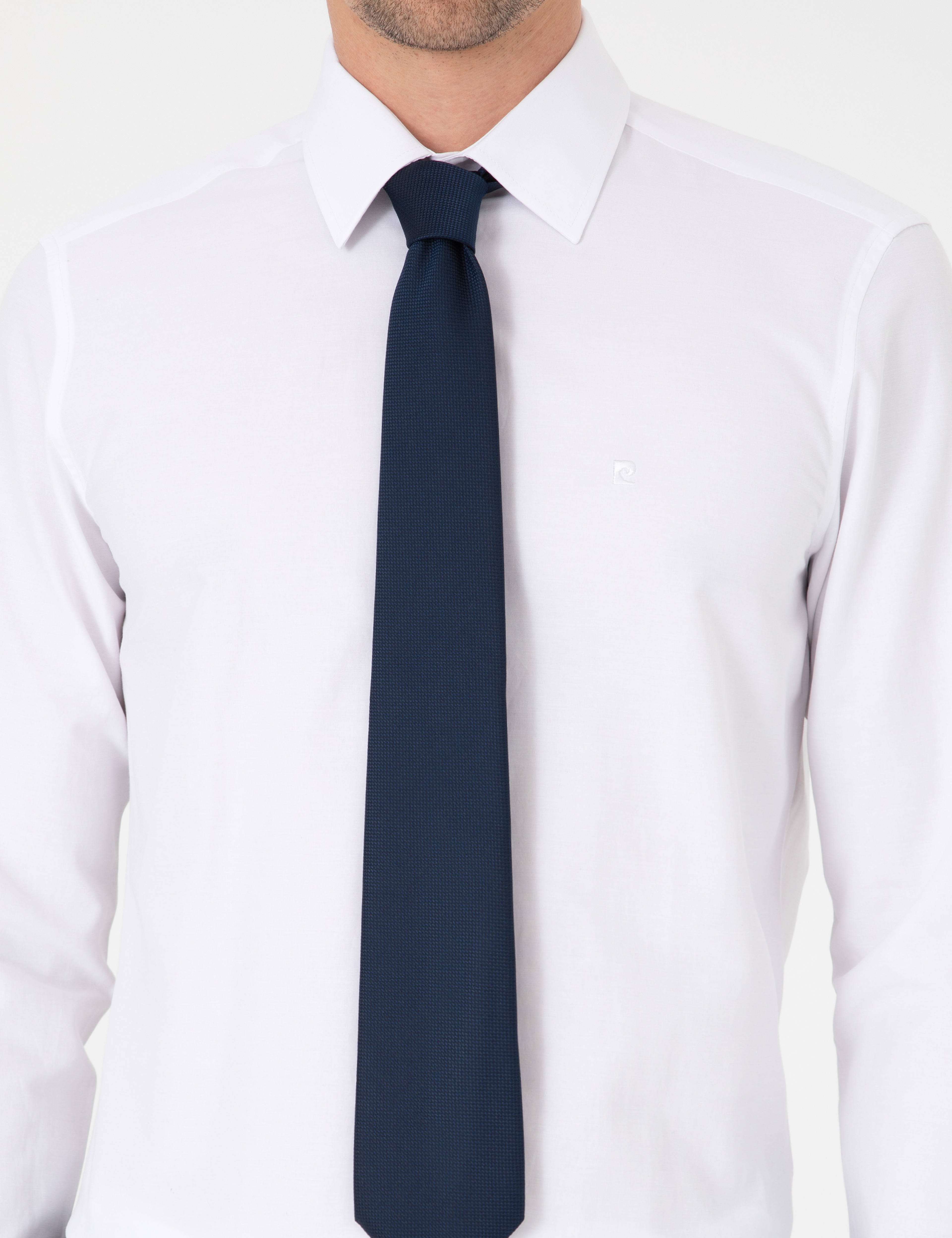 Beyaz Slim Fit Uzun Kollu Basic Gömlek - Image 7