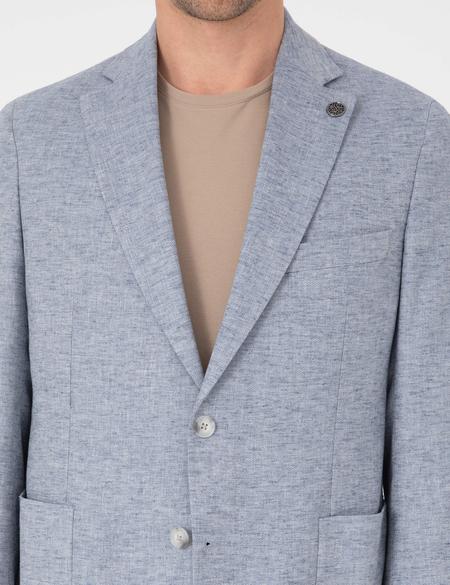 Açık Mavi Slim Fit Ceket - 50319613059