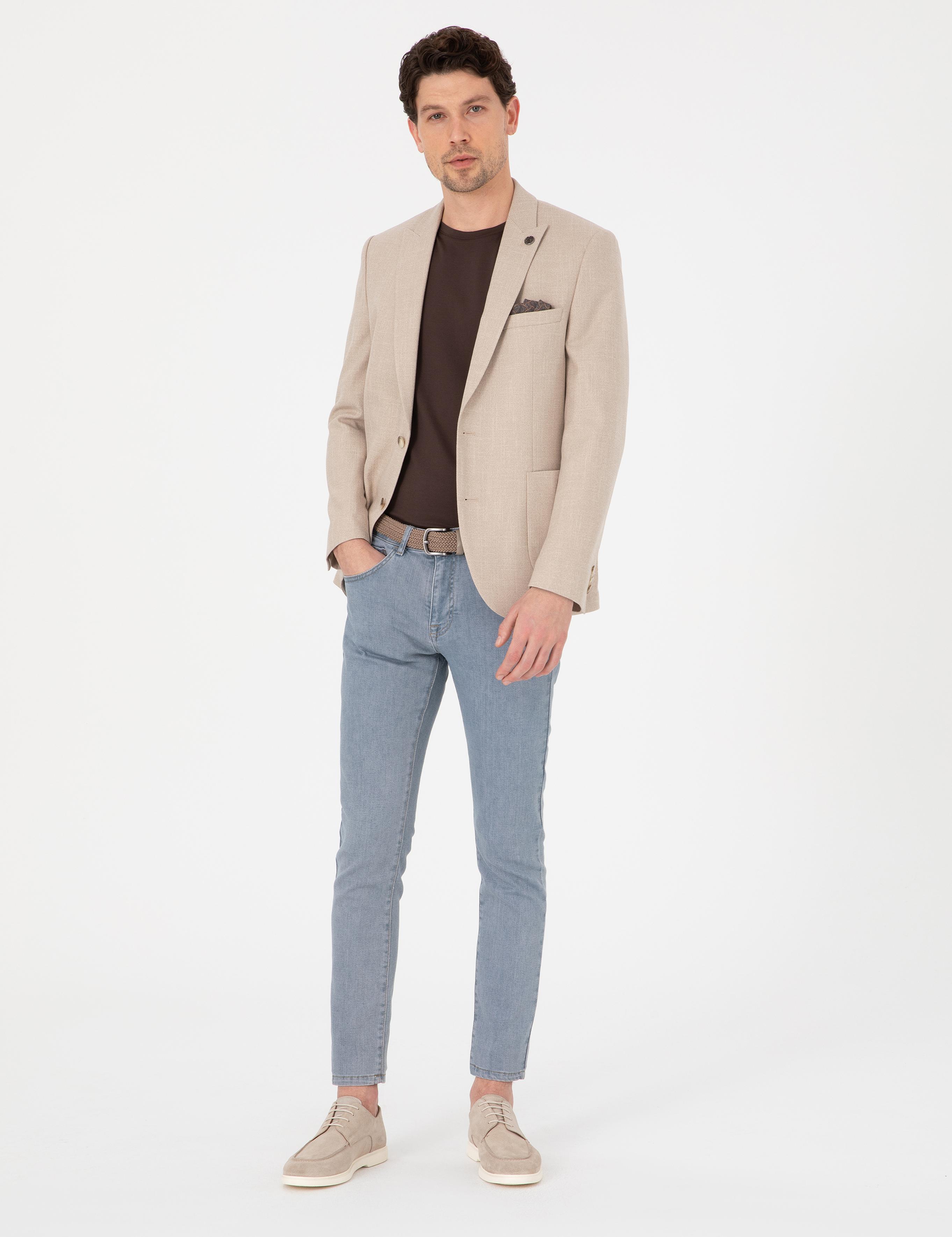 Açık Kahverengi Ex. Slim Fit Ceket