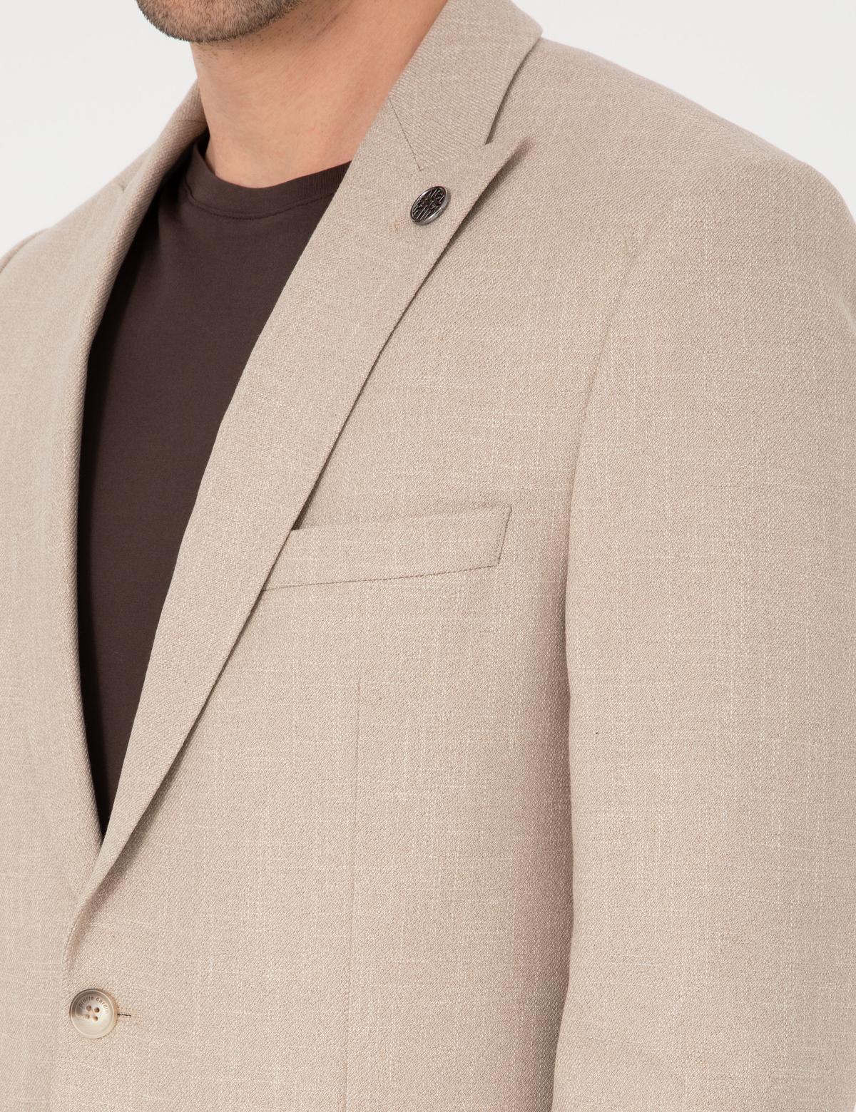 Açık Kahverengi Ex. Slim Fit Ceket - 50319595101