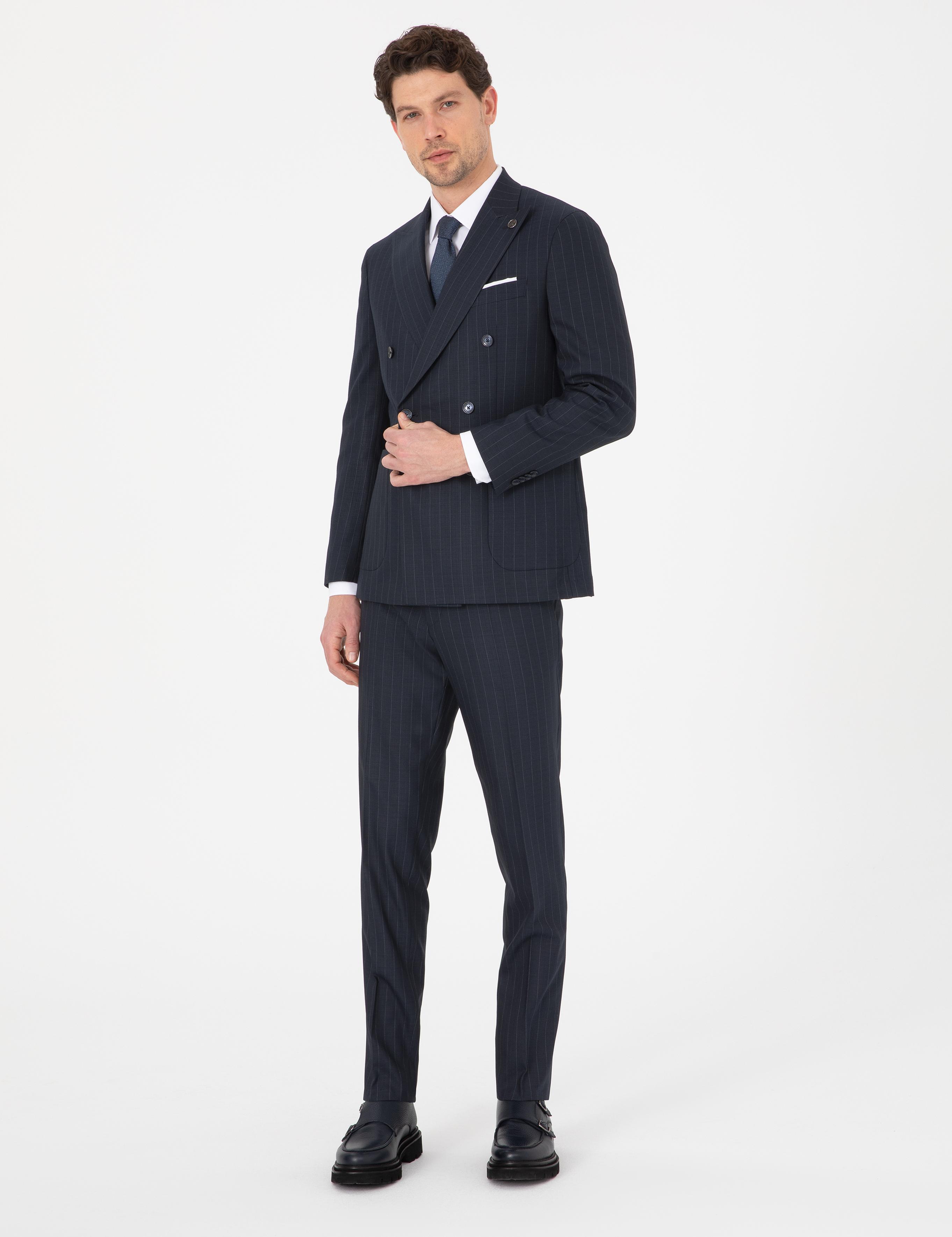 Lacivert Ex. Slim Fit Takım Elbise