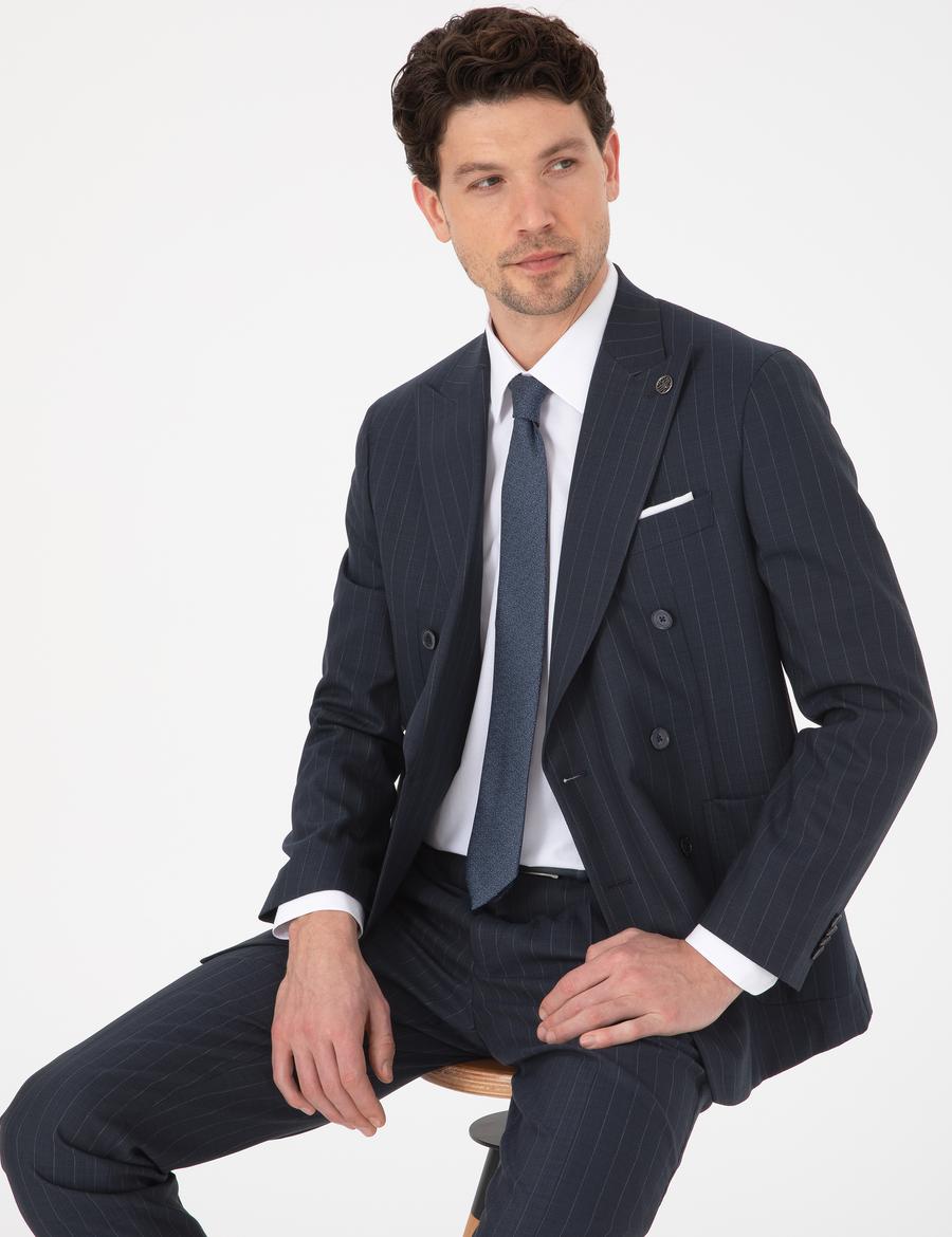 Lacivert Ex. Slim Fit Takım Elbise