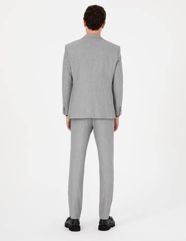 Gri Slim Fit Takım Elbise
