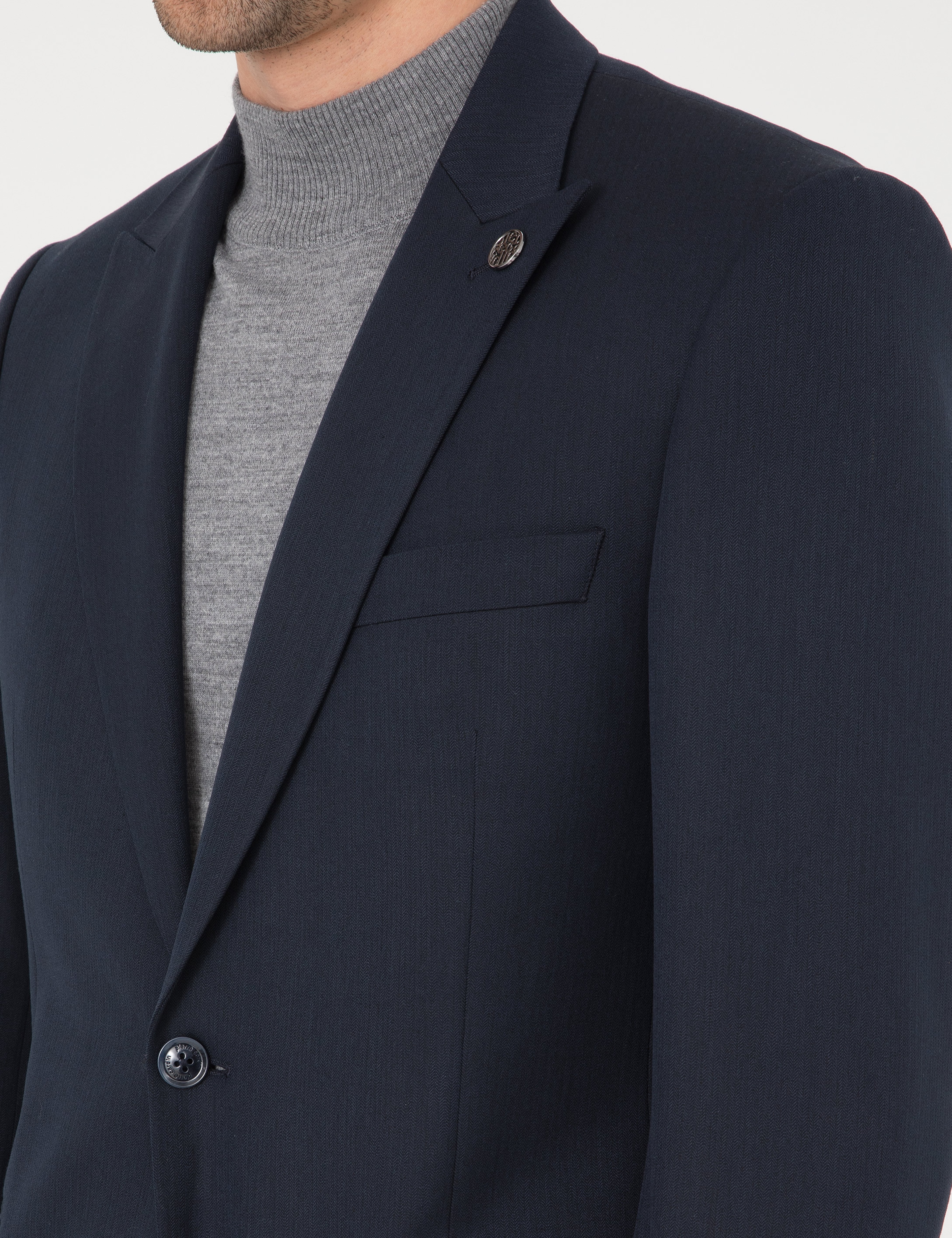 Lacivert Slim Fit Takım Elbise - Image 7