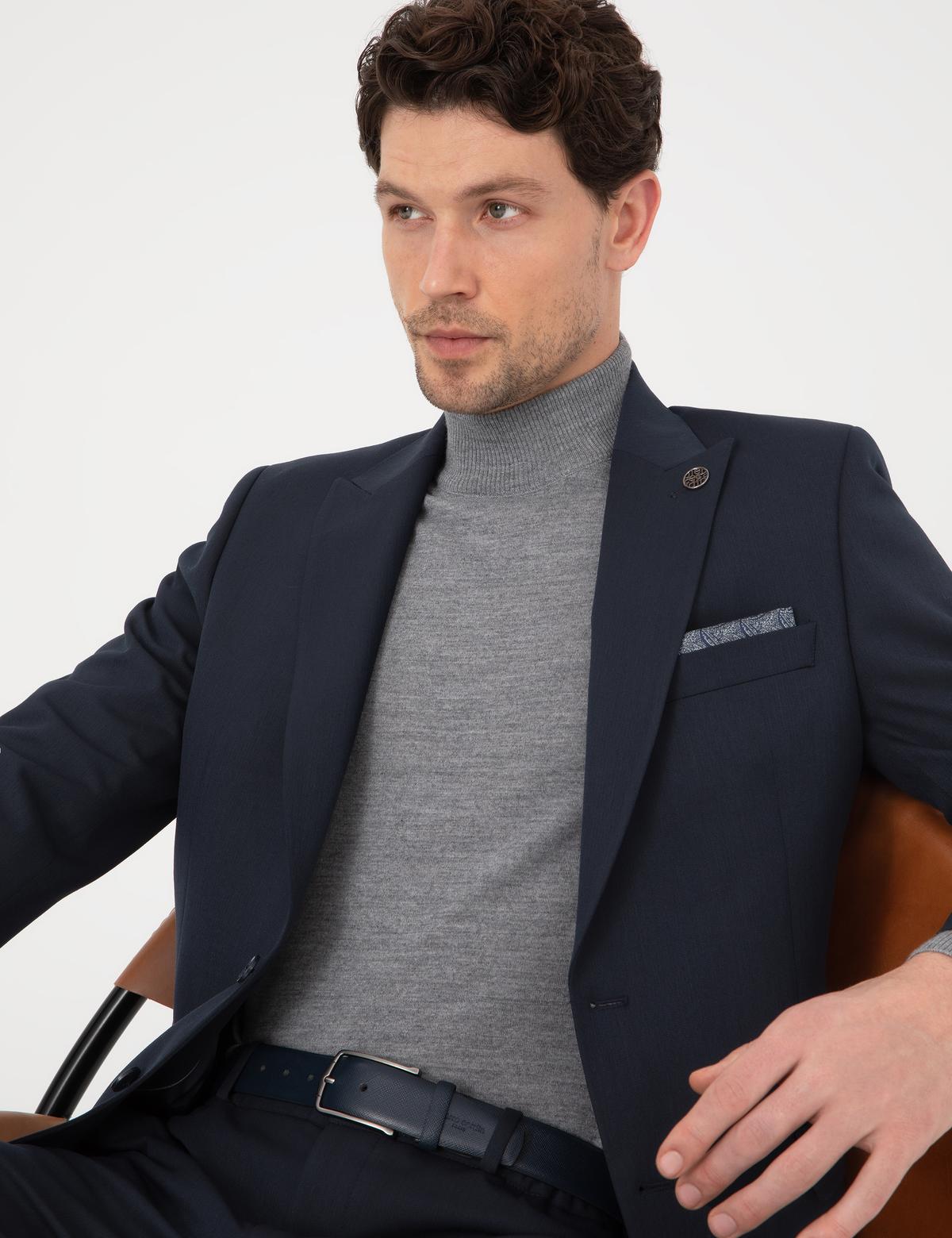 Lacivert Slim Fit Takım Elbise - 50324264053