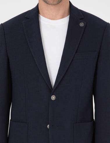 Lacivert Slim Fit Ceket