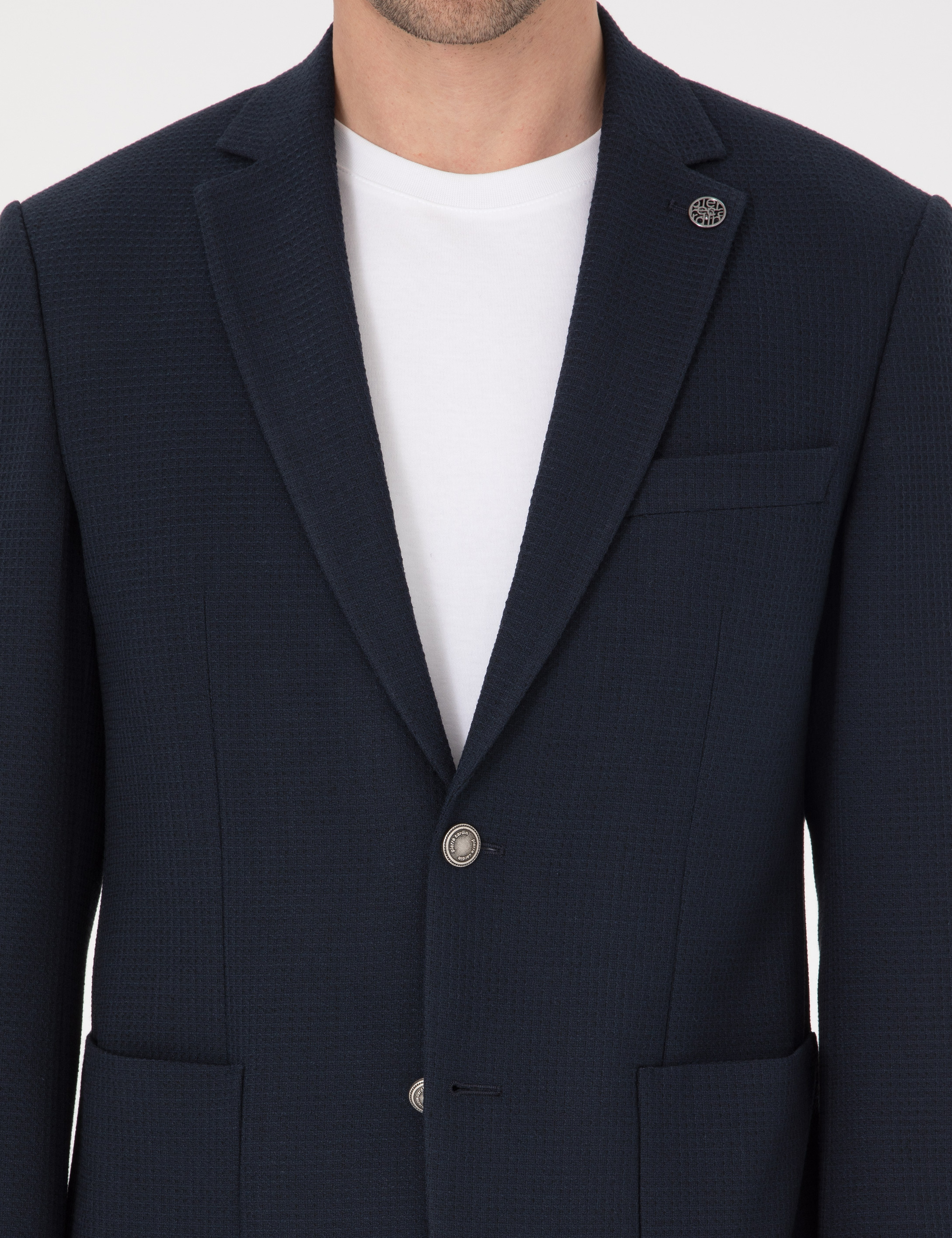 Lacivert Slim Fit Ceket - Image 5