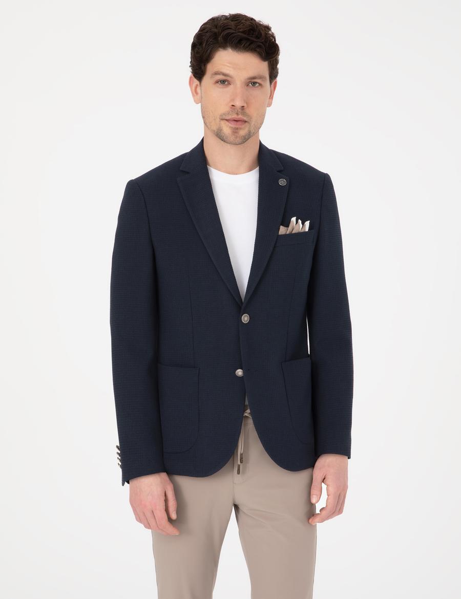 Lacivert Slim Fit Ceket