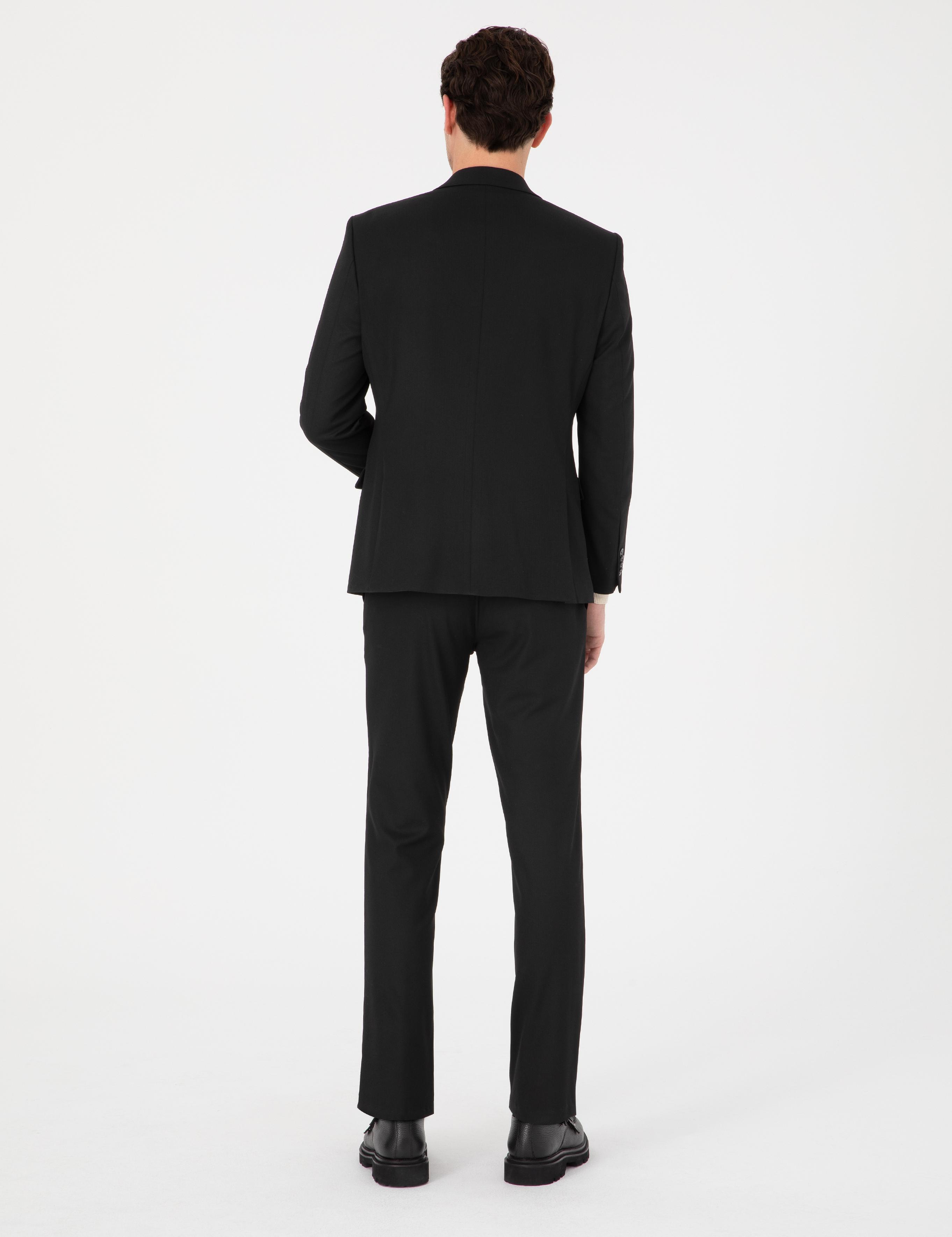 Siyah Slim Fit Takım Elbise