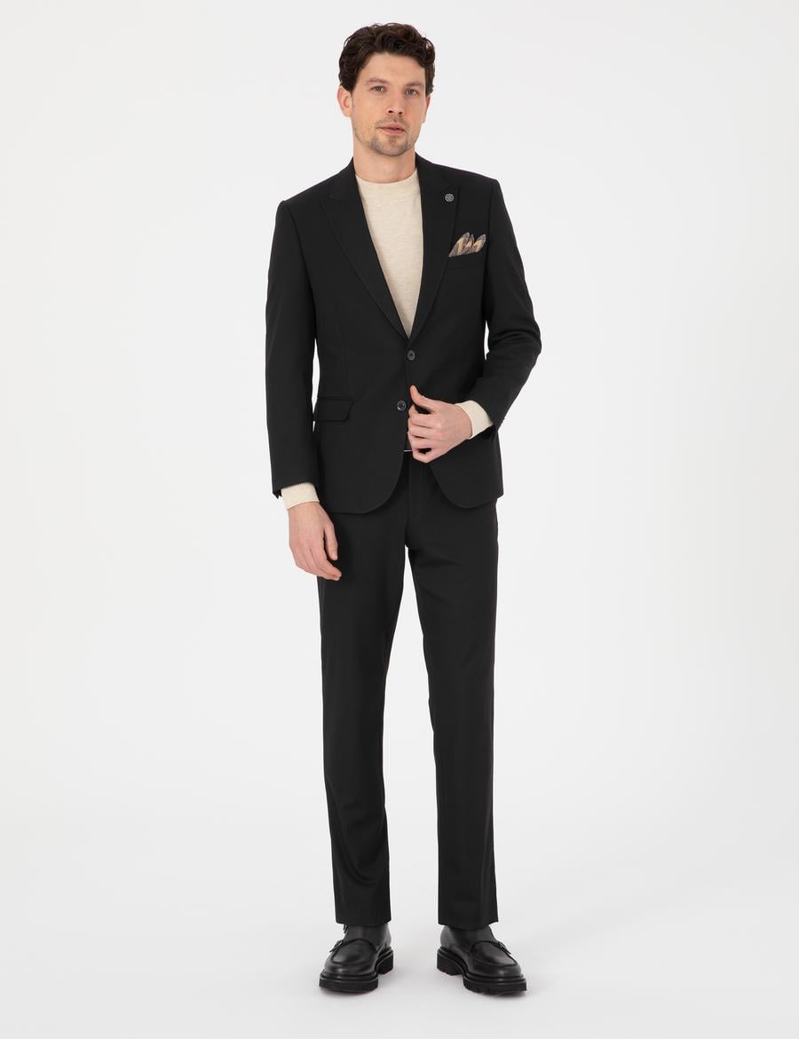 Siyah Slim Fit Takım Elbise