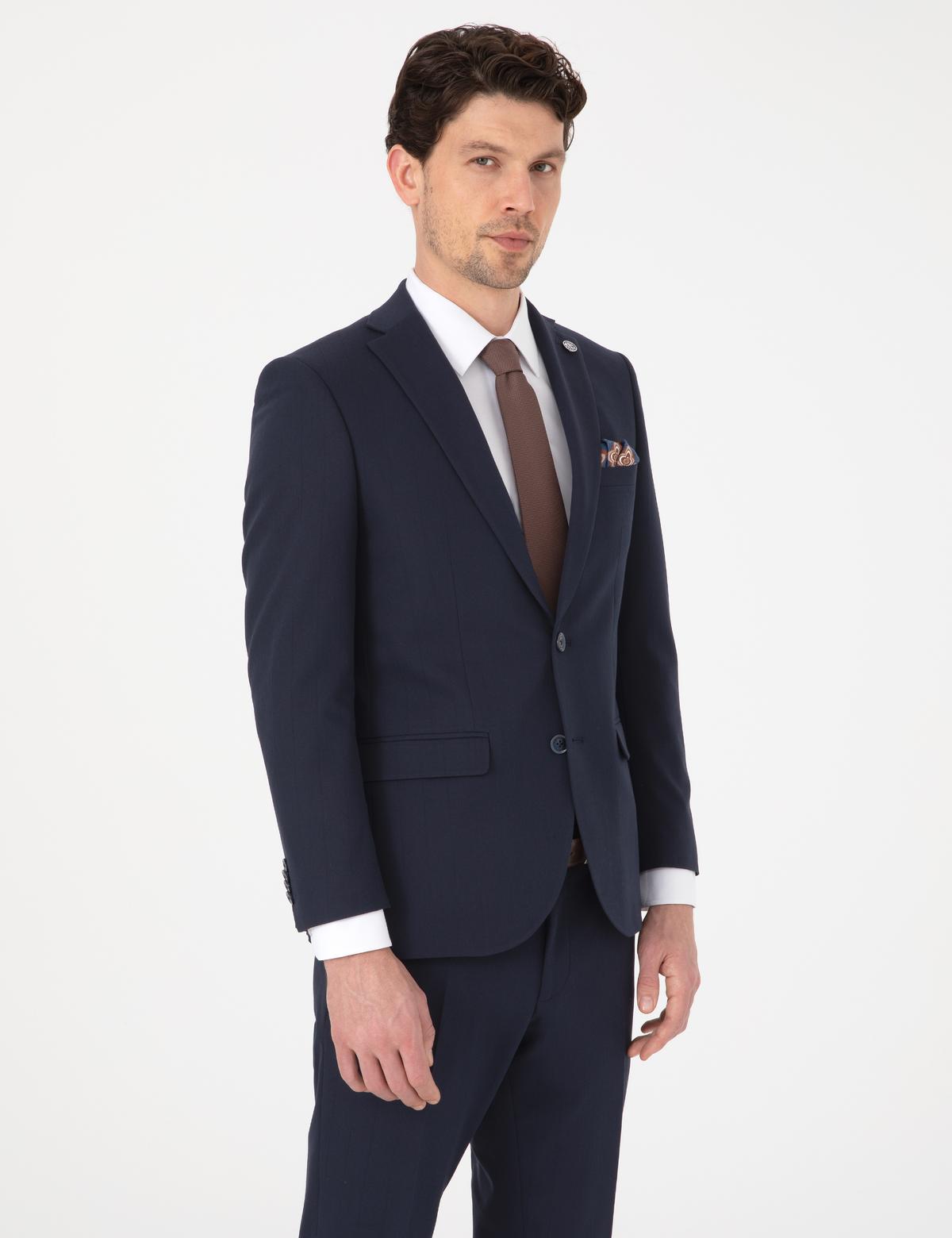 Lacivert Ex. Slim Fit Takım Elbise - 50324564056