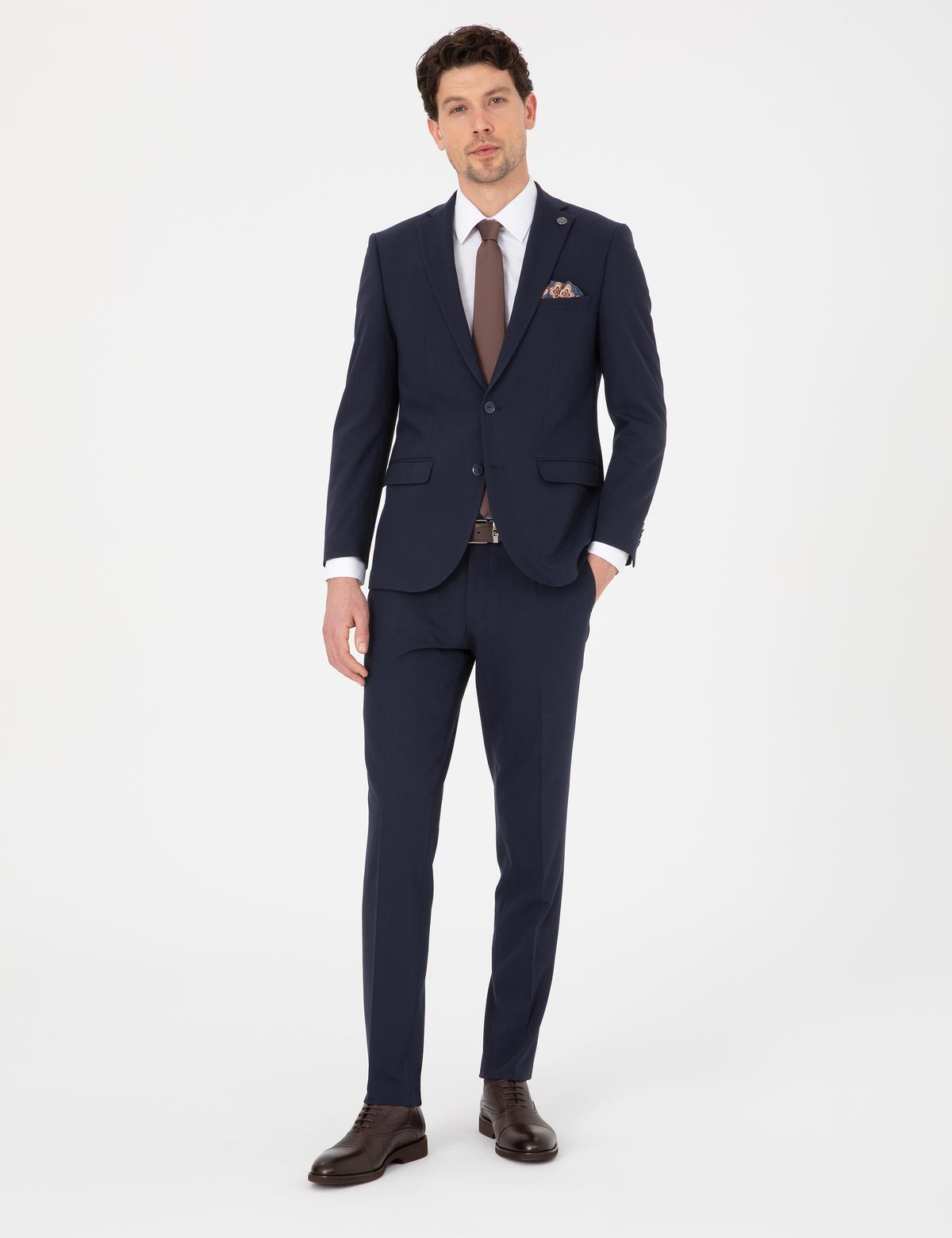 Lacivert Ex. Slim Fit Takım Elbise - 50324564056