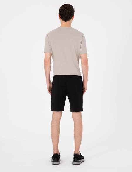 Siyah Regular Fit Örme Şort - 50306779001