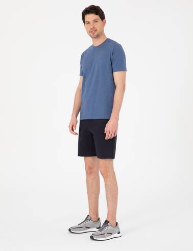 Lacivert Regular Fit Örme Şort