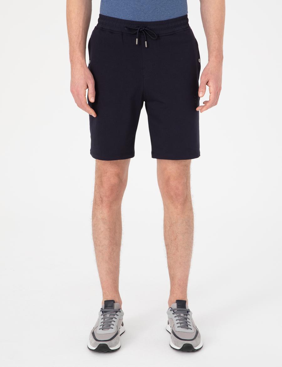 Lacivert Regular Fit Örme Şort