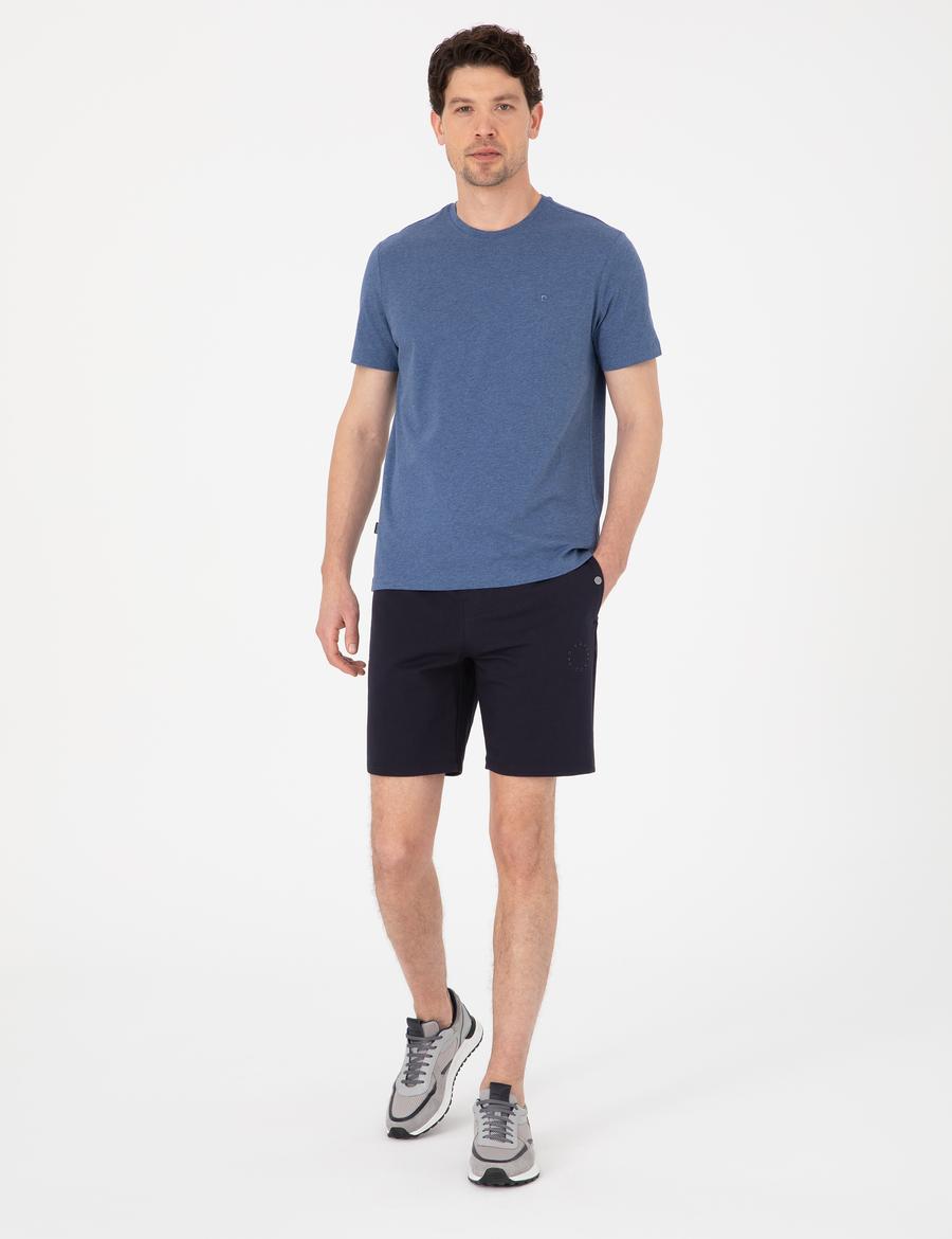 Lacivert Regular Fit Örme Şort