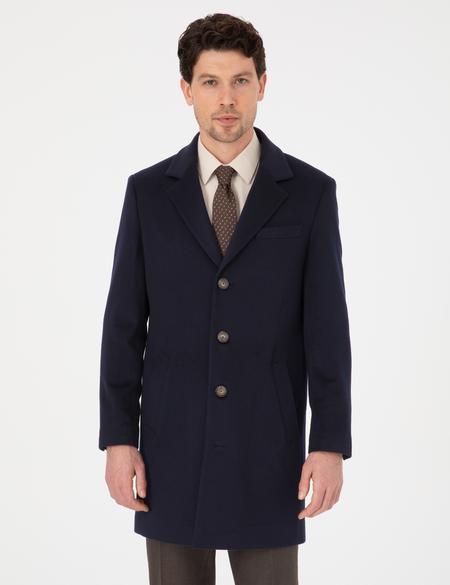 Lacivert Slim Fit Palto - 50318703003