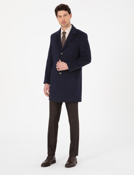 Lacivert Slim Fit Palto - 50318703003