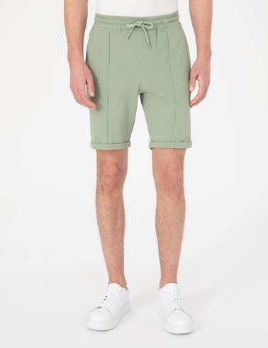 Açık Haki Regular Fit Örme Şort
