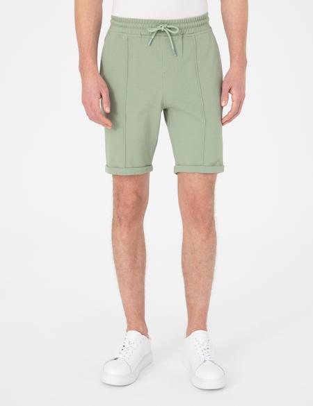 Açık Haki Regular Fit Örme Şort - 50310567031