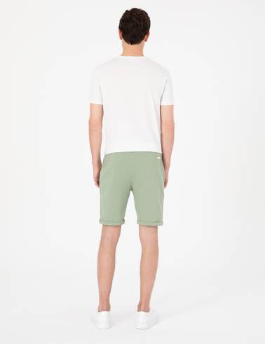 Açık Haki Regular Fit Örme Şort