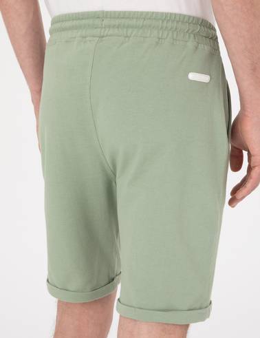 Açık Haki Regular Fit Örme Şort
