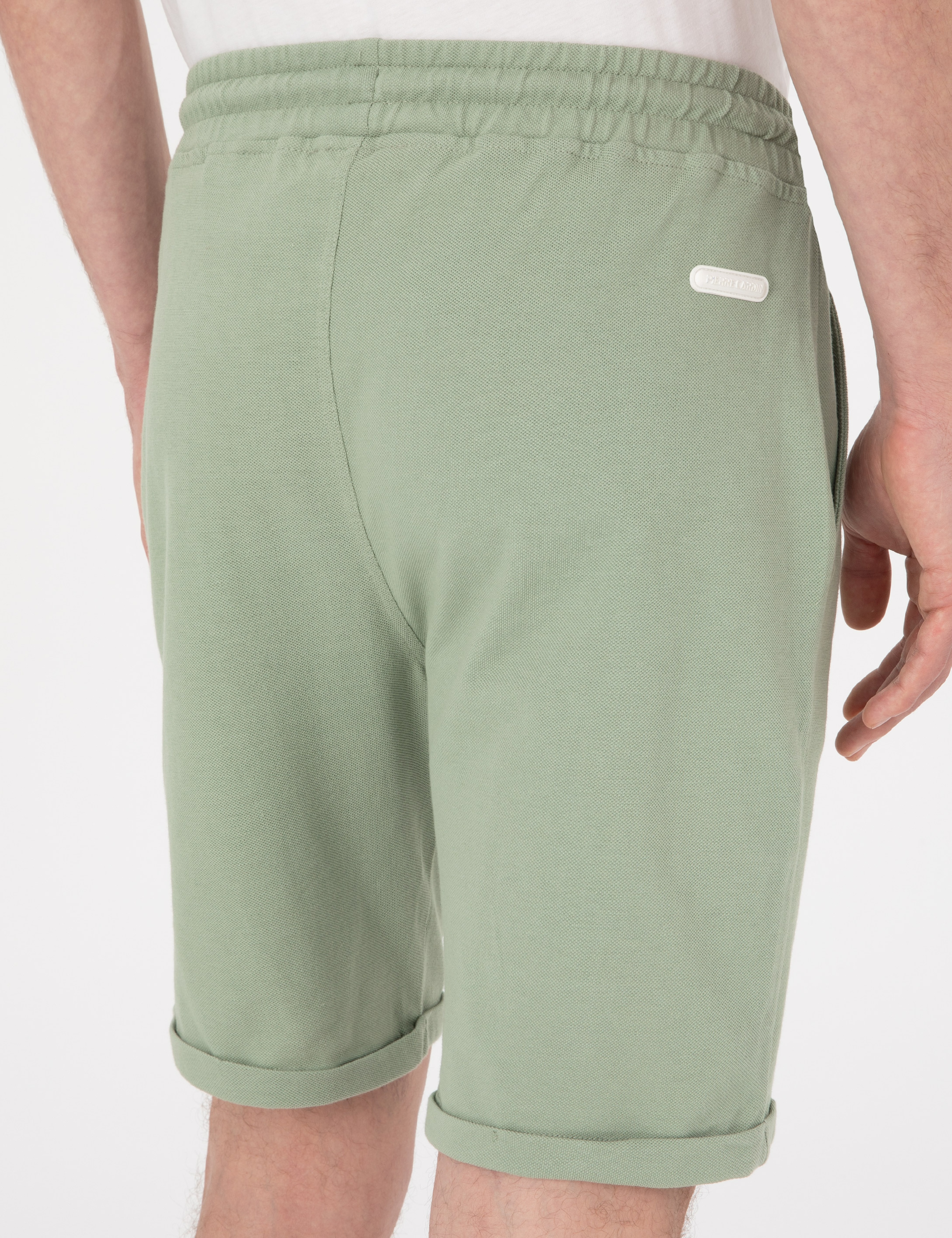 Açık Haki Regular Fit Örme Şort - Image 6