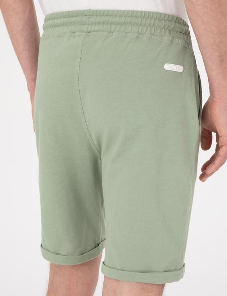 Açık Haki Regular Fit Örme Şort - 50310567031