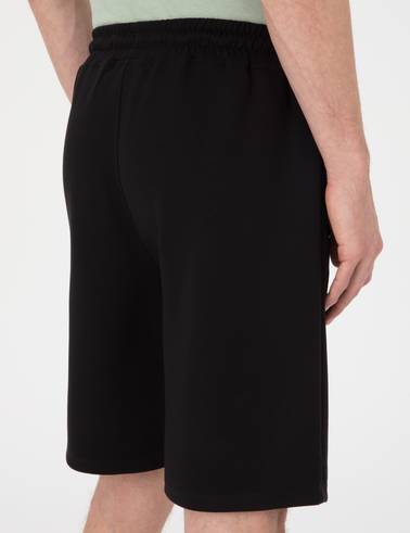 Siyah Comfort Fit Örme Şort