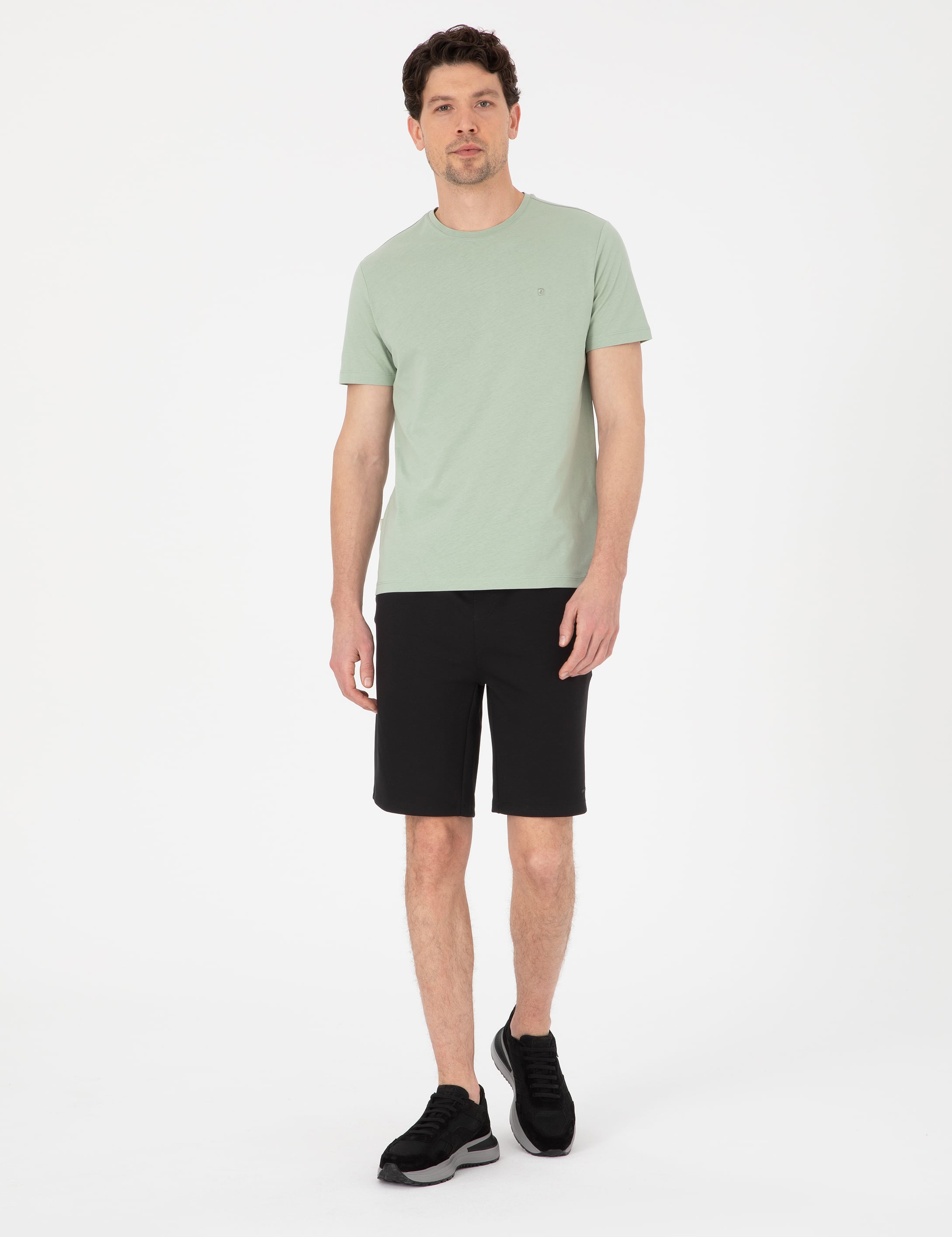 Siyah Comfort Fit Örme Şort