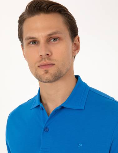 Sax Slim Fit %100 Pamuk Kıvrılmaz Düğmeli Polo Yaka Basic Tişört