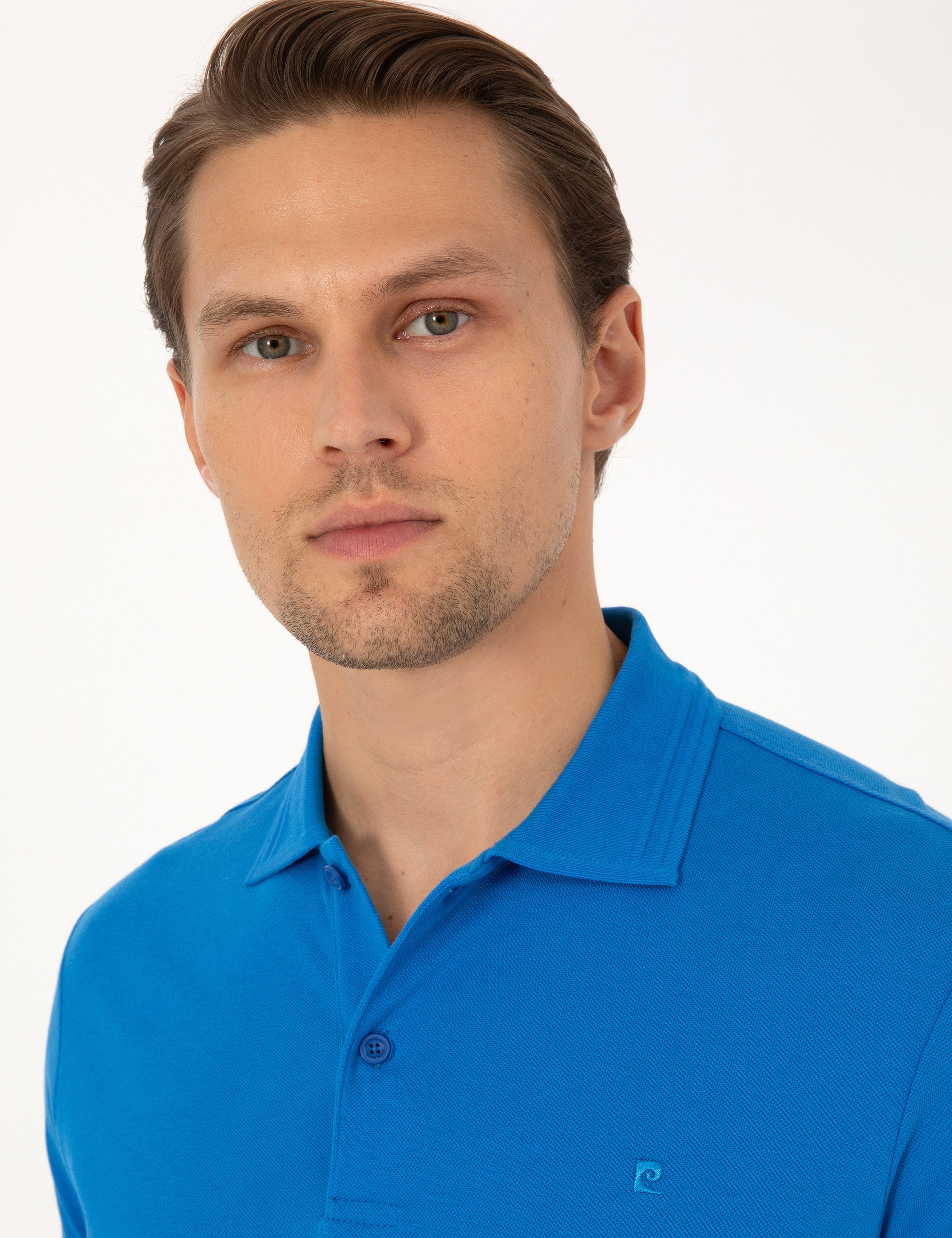 Sax Slim Fit %100 Pamuk Kıvrılmaz Düğmeli Polo Yaka Basic Tişört