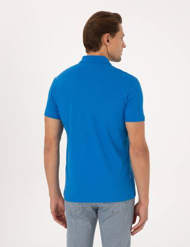 Sax Slim Fit %100 Pamuk Kıvrılmaz Düğmeli Polo Yaka Basic Tişört