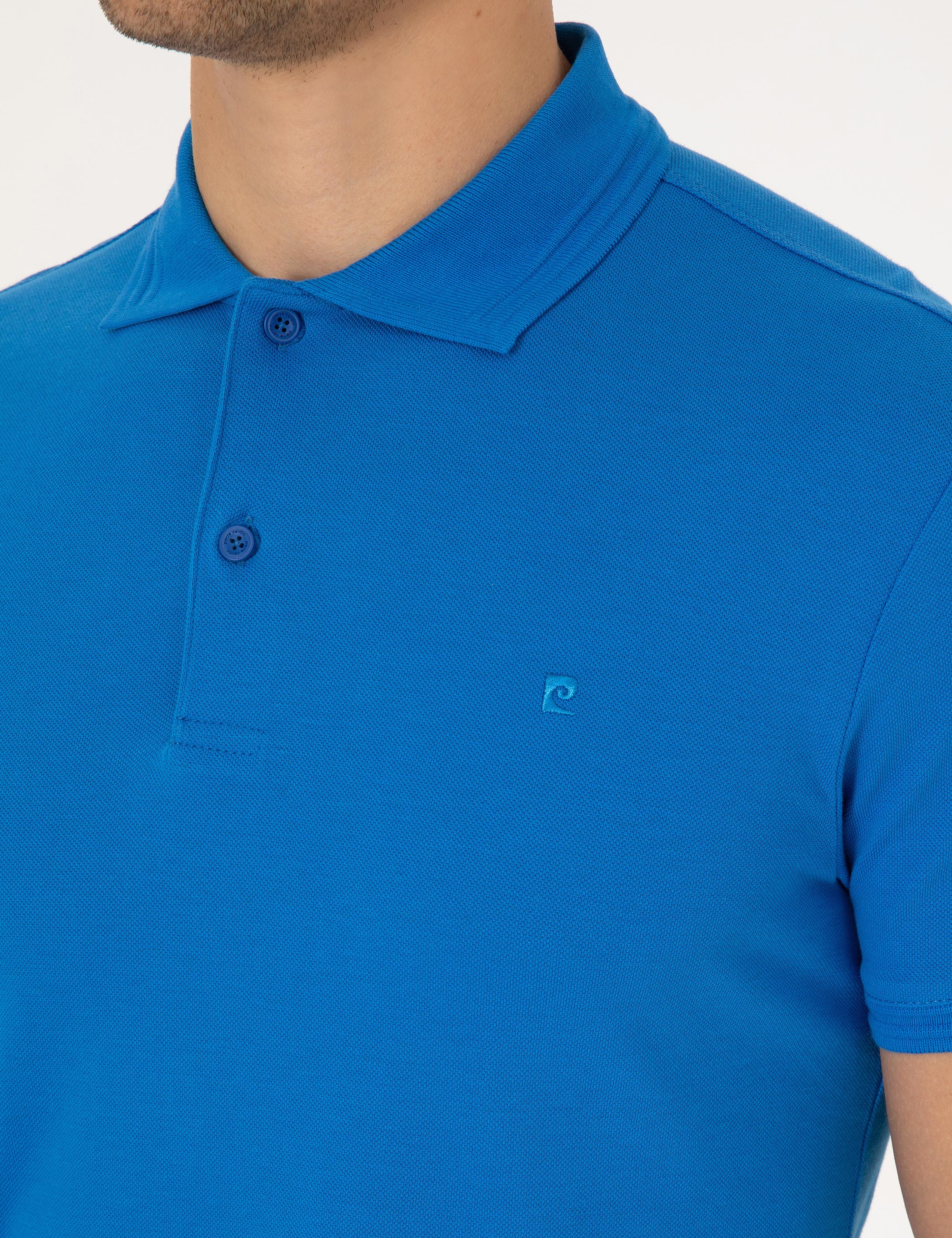 Sax Slim Fit %100 Pamuk Kıvrılmaz Düğmeli Polo Yaka Basic Tişört