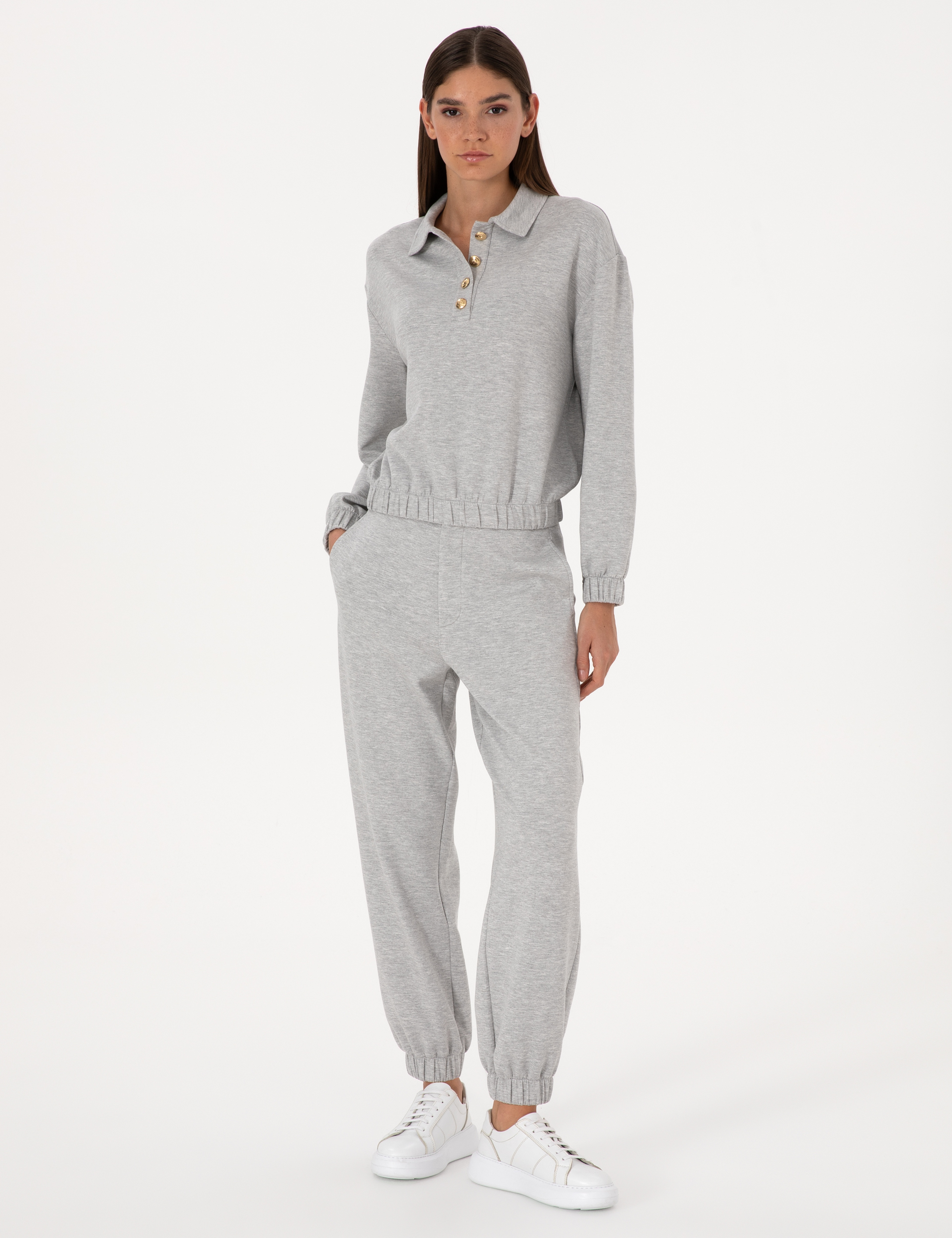 Gri Melanj Jogger Fit Eşofman Altı - Image 1