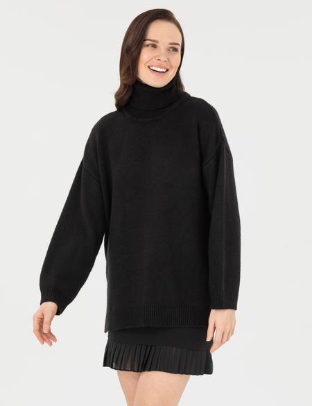 Siyah Oversize Kazak - 50290574011