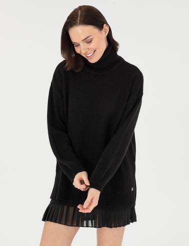 Siyah Oversize Kazak