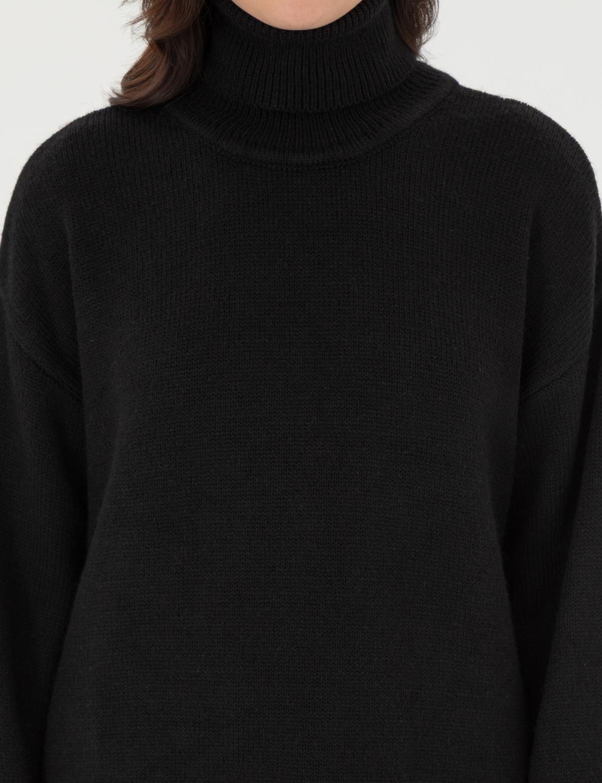 Siyah Oversize Kazak - 50290574011