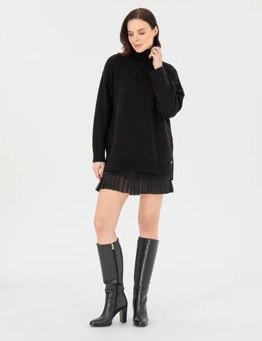 Siyah Oversize Kazak