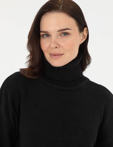 Siyah Oversize Kazak